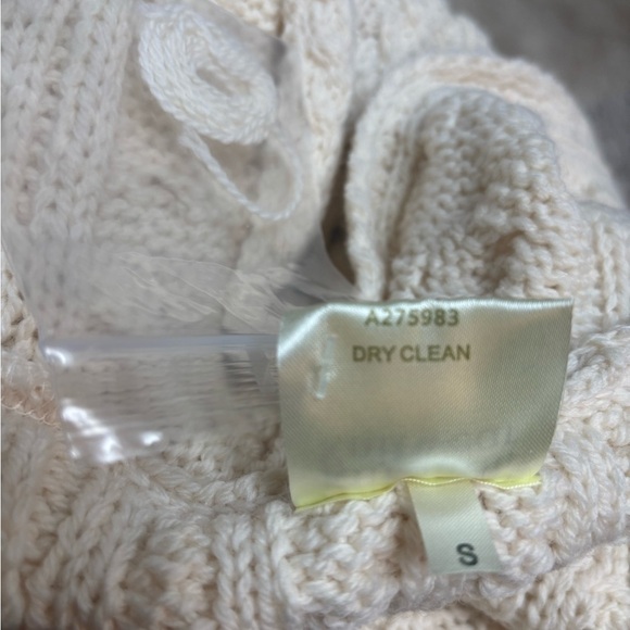 KILRONAN IRELAND KNITWEAR MERINO WOOL CREAM CABLE KNIT OPEN FRONT VEST SZ S-L - Picture 11 of 14